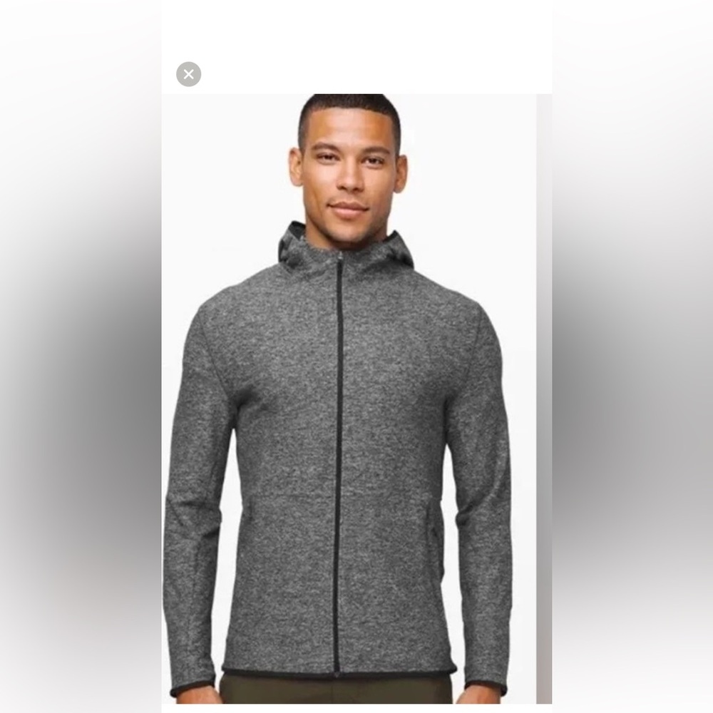 lululemon athletica Gray Full-Zip Hooded Performance Jacket